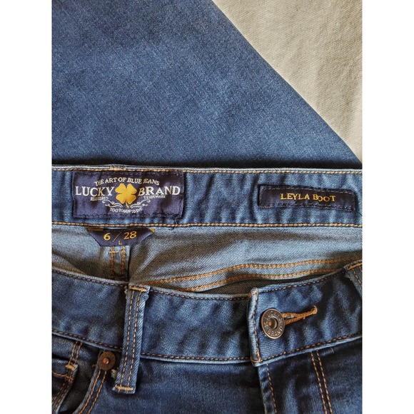 Lucky Brand Leyla‎ Bootcut Jeans Womens Size 6/28 Dark Wash Denim - Picture 4 of 9